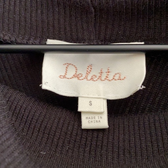 🎉SALE🎉 ANTHROPOLOGIE Deletta Carra Top Long Sleeve Ribbed - Picture 5 of 16